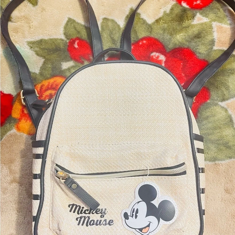 Disney Mickey Mouse Mini Backpack Wicker Style